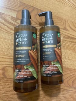 2 Dove Men+Care 2in1 Shampoo And Conditioner