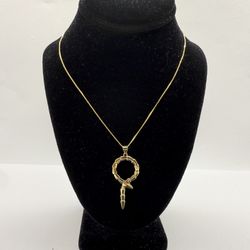 Real 18K Serpent Necklace