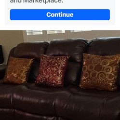 Sofa And Love Seat  Leather Recliner 