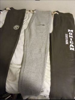 Three brand new gray colored joggers sweatpants will not separate size large