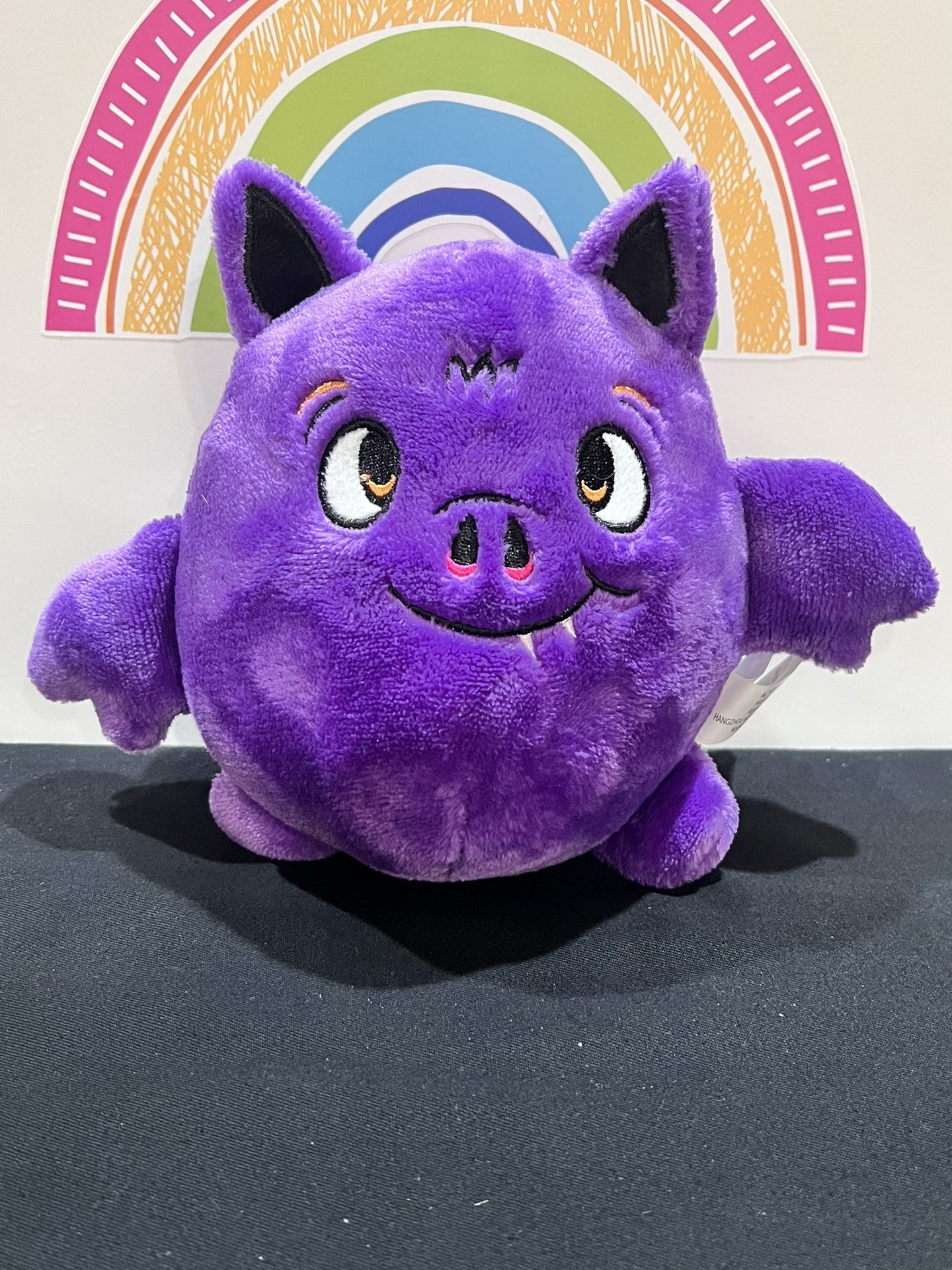 HALLOWEEN PURPLE VAMPIRE BAT - 7 1/2 INCH - SILKY SOFT, LIKE NEW