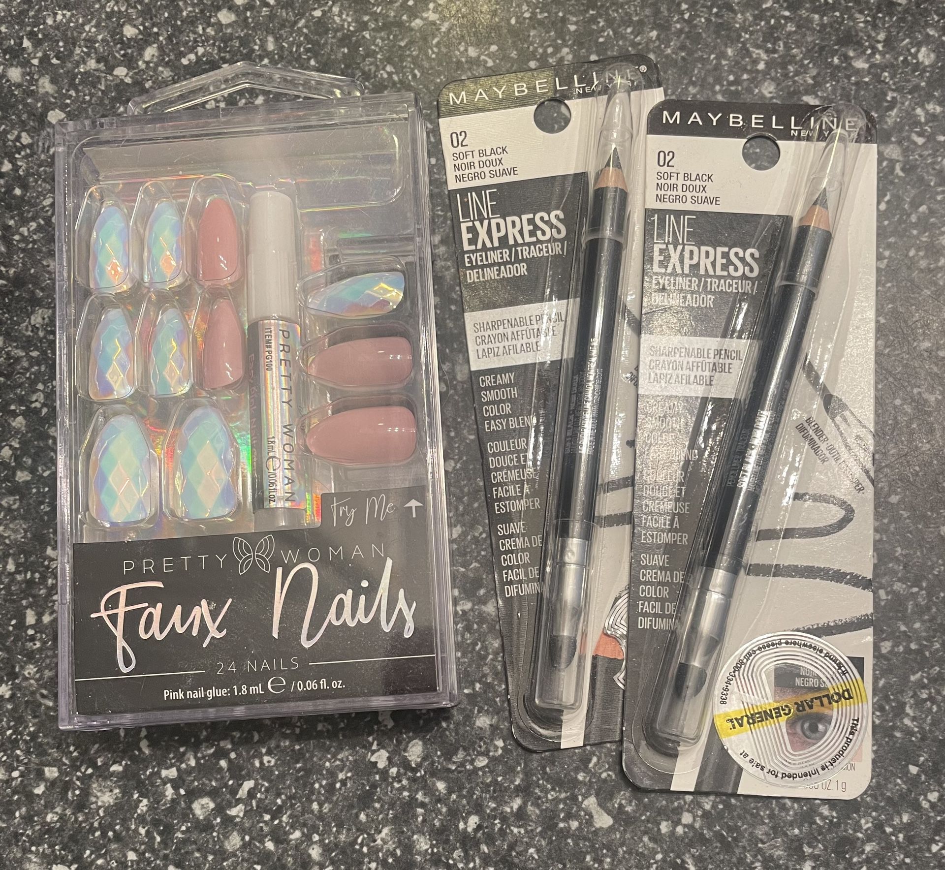 Faux Nails & Eyebrow Pencils 
