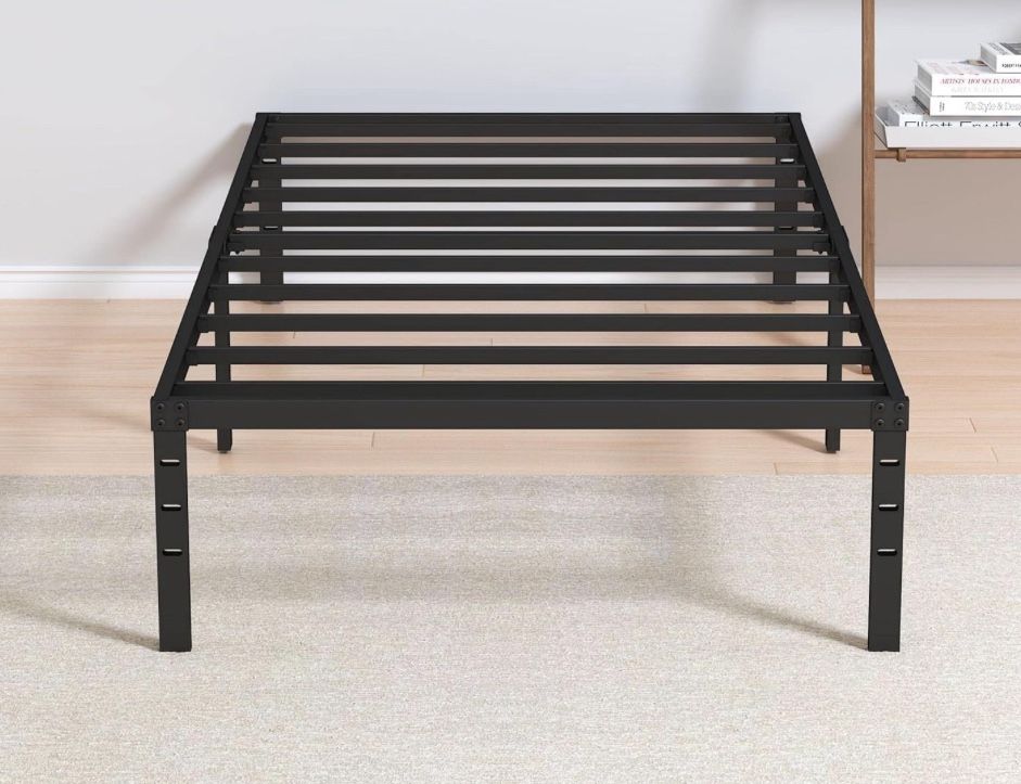 Twin XL Bed Frame No Box Spring Needed (14 Inch Heavy Duty)
