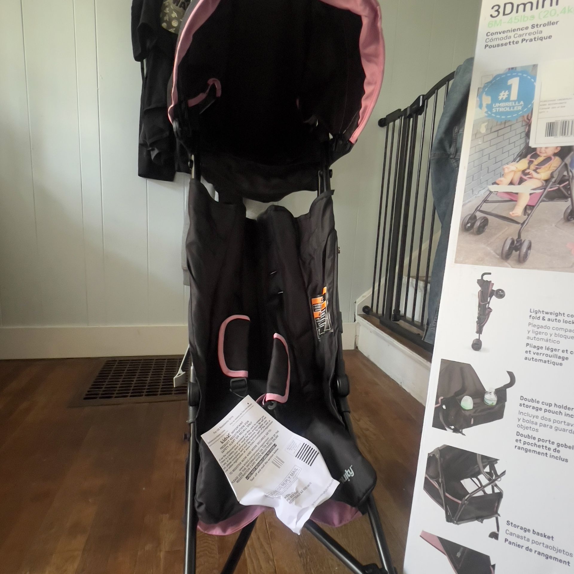 🌸 Brand New Summer by Ingenuity 3Dlite Stroller Pink, Never Used-Only Opened for Photos, Retail $70