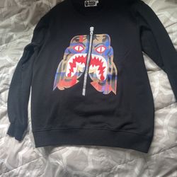 plaid tiger bape sweatshirt