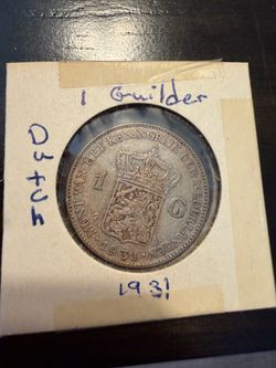 1 Guilder Dutch coins