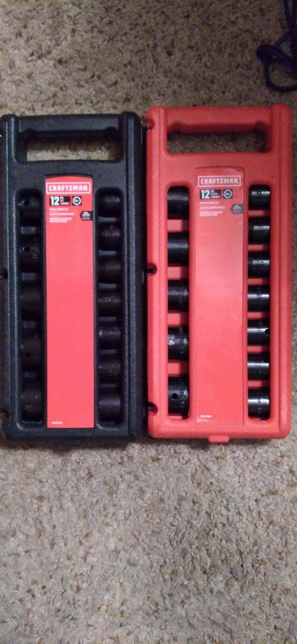 Standard & Metric 12pc socket sets