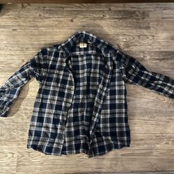 Men L Blue Flannel 