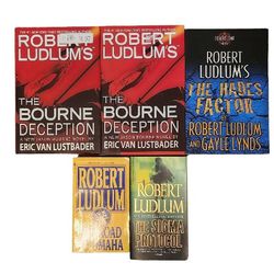 Thriller Fiction Novel Book Lot - Robert Ludlum - 5 Books