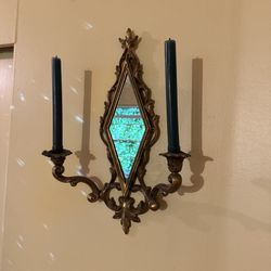 Mirrored Gold Sconce