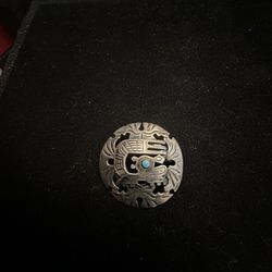 Vtg Old Cuzco Peruvian Tribal Chinchilla Sterling Silver Pin Brooch Peru 