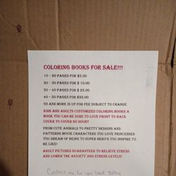Coloring Books For Sale 