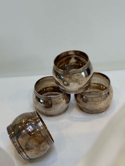 Set/4 Vintage Silver Plate Napkin Rings