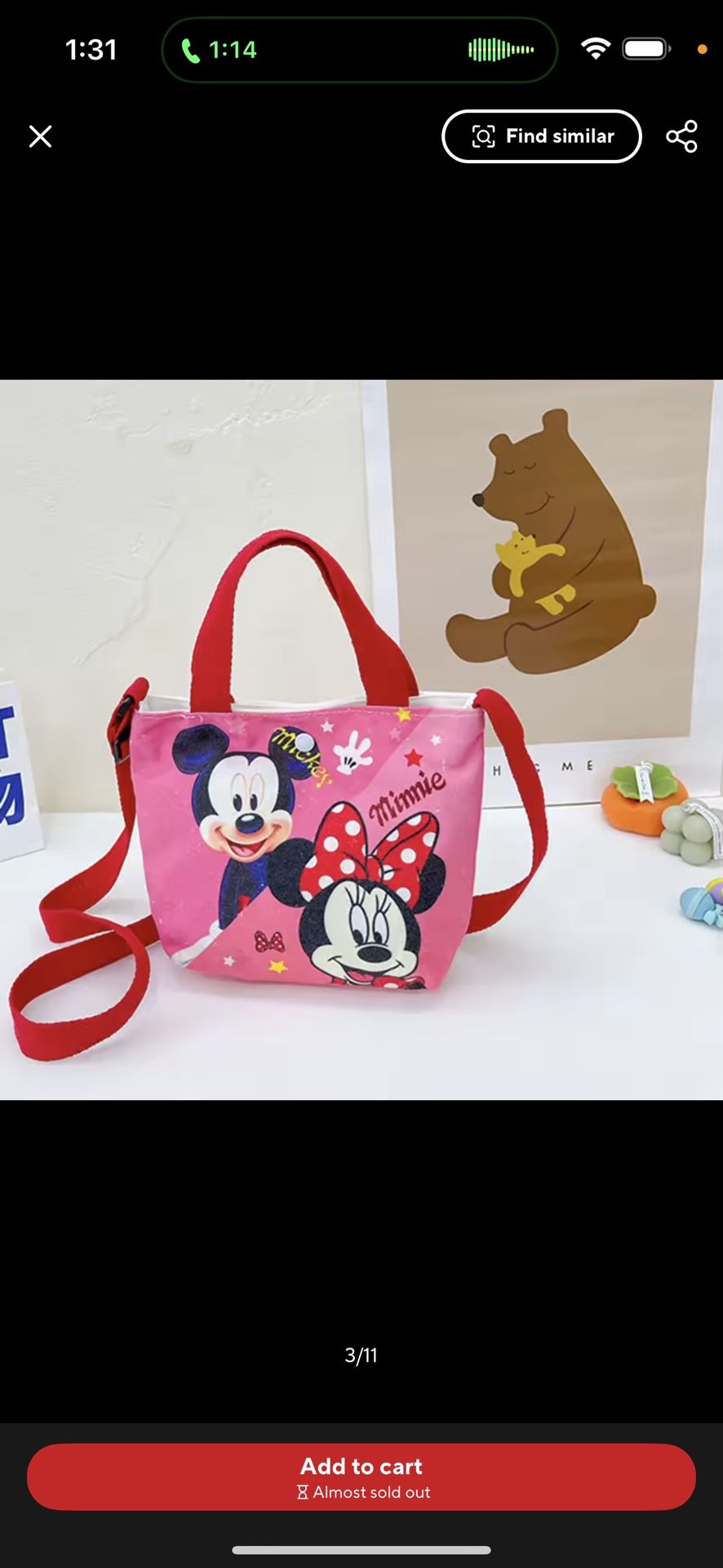 Disney Mickey Mouse Canvas Tote Bag