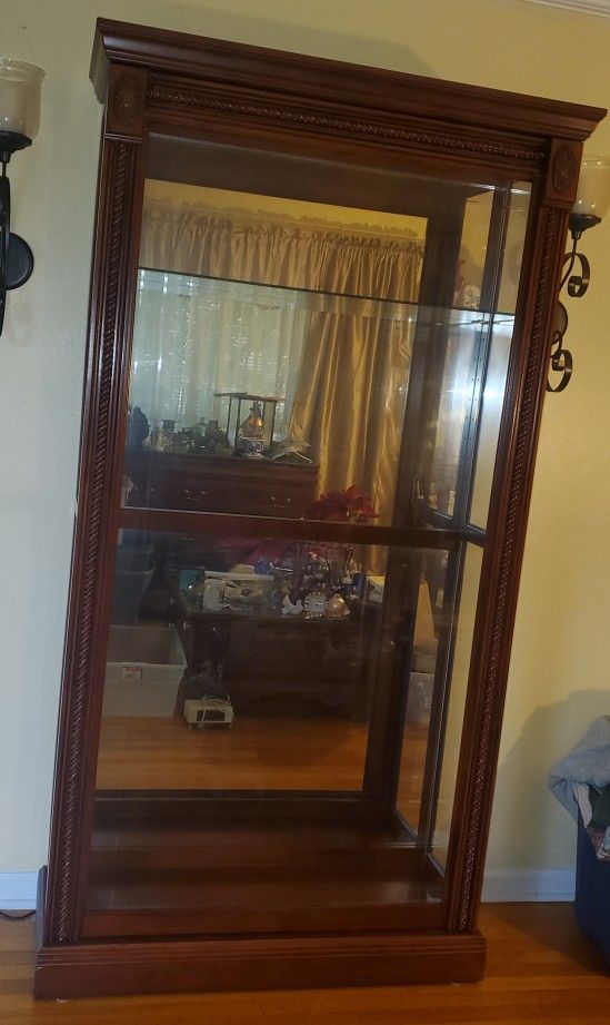 Large Curio Cabinet - Sliding Door