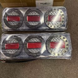 2PCS 90 LED Tail Lights LED 3 Combination Stop Tail Indicator Reverse Truck UTE