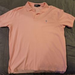 Polo Shirt Ralph Lauren Men's L Pink