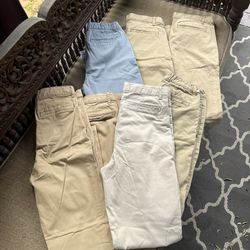 7 pairs of boys pants -size 16 regular