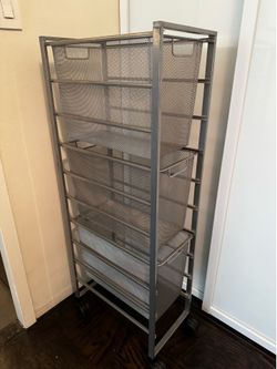 (2) Elfa - X-Narrow Frame with 3 mesh drawers