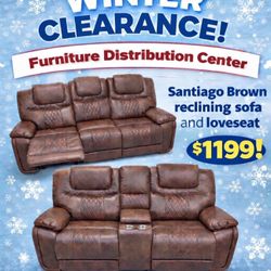 COMFY NEW RECLINING SOFA AND LOVESEAT SET ON SALE ONLY $1199. IN STOCK SAME DAY DELIVERY 🚚 EASY FINANCING 