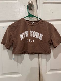 New York U.S.A cropped shirt