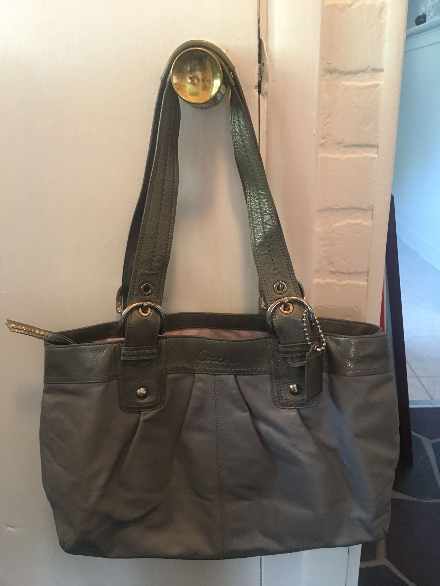 Gray COACH bag