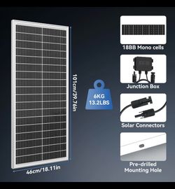 12V 100 watts solar panel