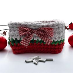 Christmas handmade crochet Basket