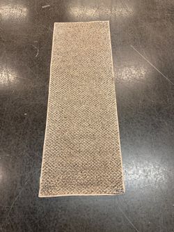 Textured Beige and Brown Rectangular Carpet