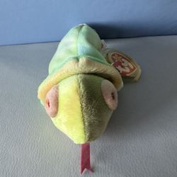 Rare Ty Rainbow the Chameleon Beanie Baby (Mint Condition)