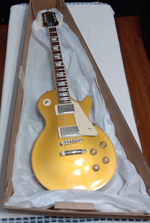 Open Box-Epiphone Les Paul Standard 50s Gold top - Gold top/ Natural