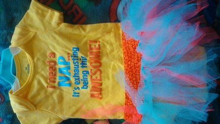 18 month Handmade baby tulie onesie dress