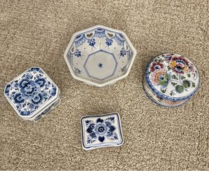 Reduced - Sm Delft Trinket Box Set