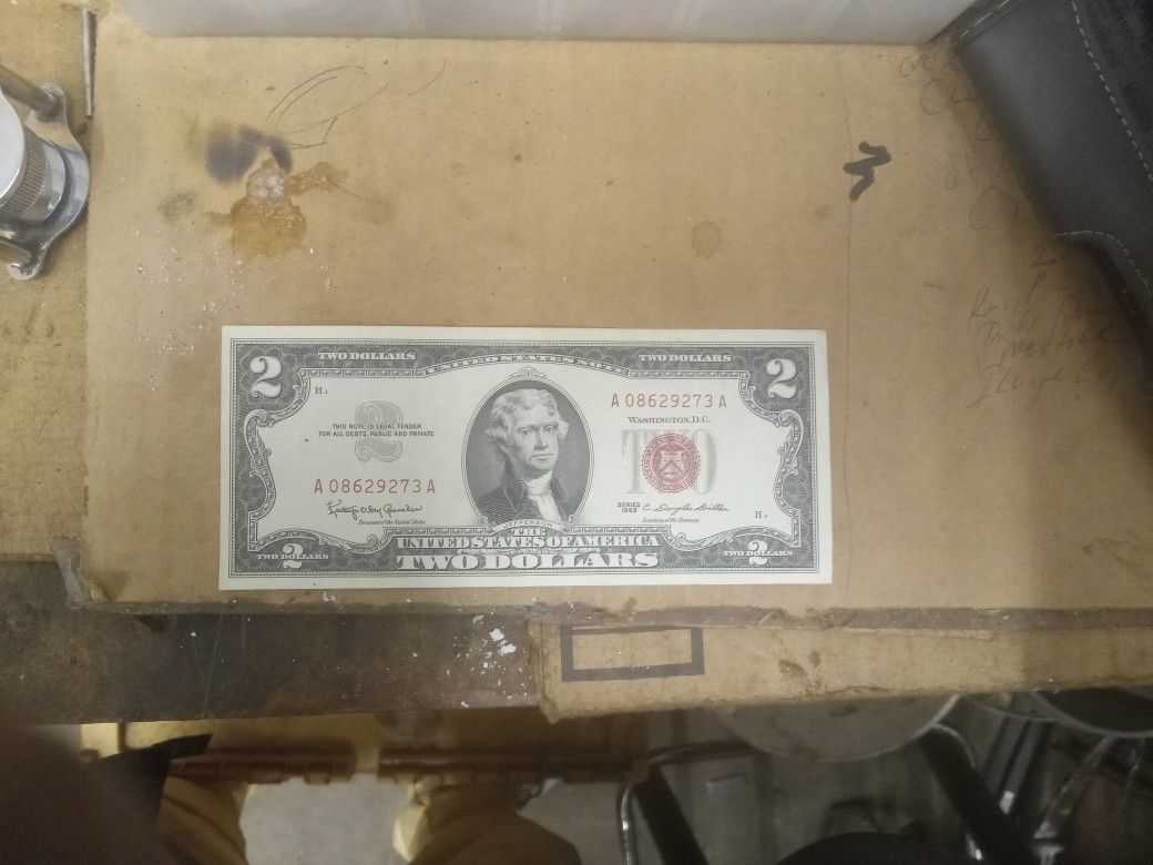 1963 Red Seal 2 Dollar Bill Gem https://offerup.com/redirect/?o=VW5jaS5tcw== 67!