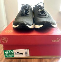 Puma Black Zip C Sneakers, Men’s Sz 9.5 New with Box