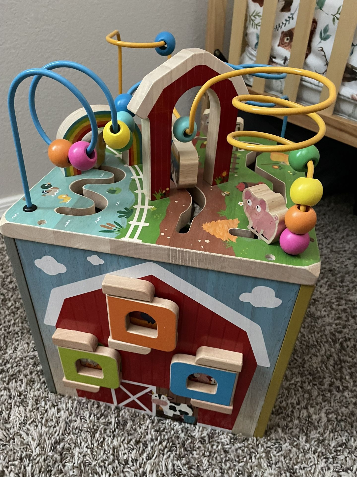 Wooden Activity Cube