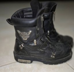Harley-Davidson Black Leather Motorcycle Boots