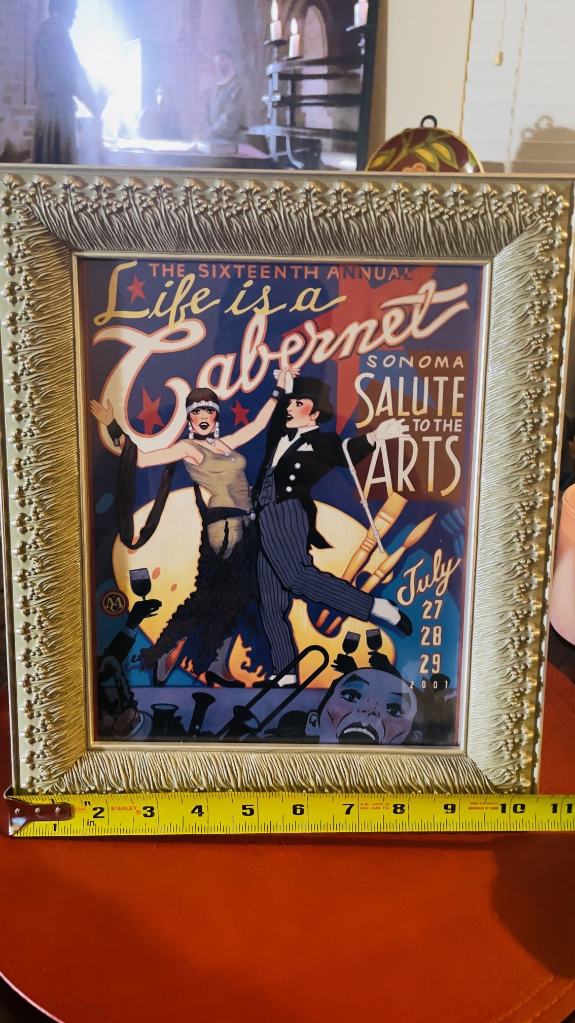 Framed “Life is a Cabernet” Sonoma Salute to the Arts Poster (10x11”)