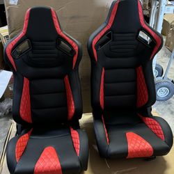 Universal Red Racing Seats asientos universales Honda Toyota Ford Dodge BMW Audi Lexus Nissan Hyunda