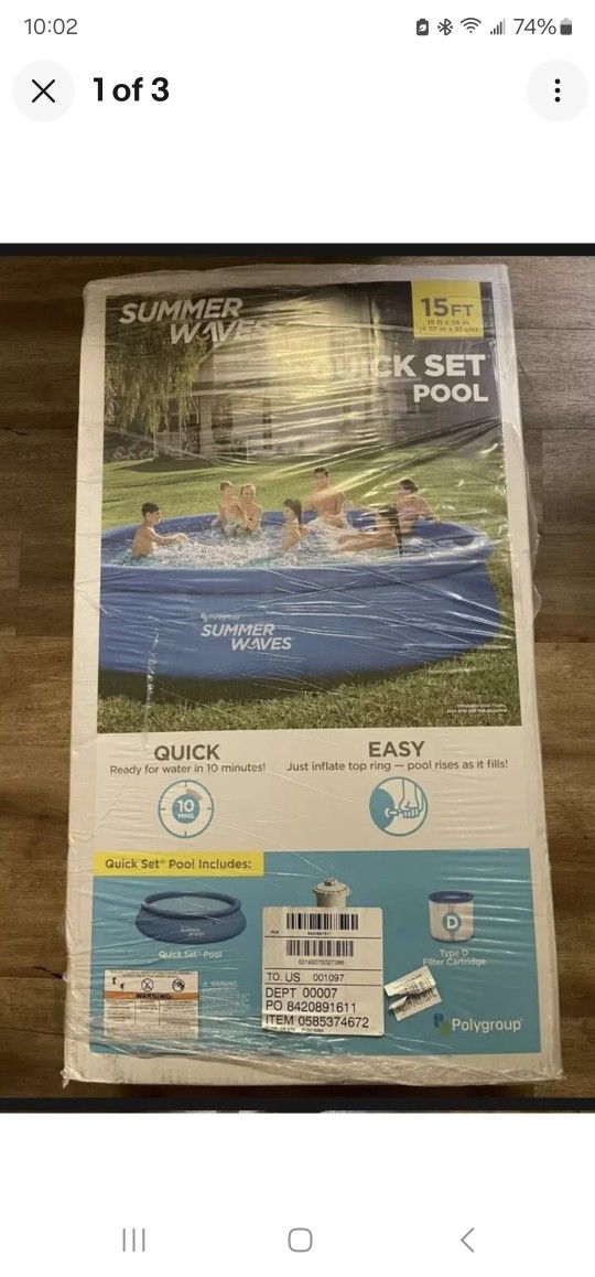 Summer Waves Brand New Pool