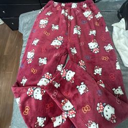 hello kitty pajama pants fuzzy
