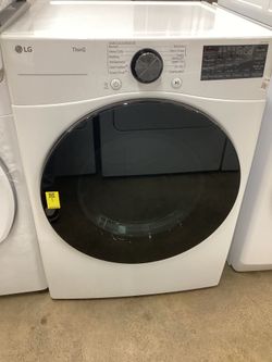 LG 7.4 cu.ft. Vented Smart Stackable Electric Dryer with TurboSteam and Sensor Dry New Scratch and Dent