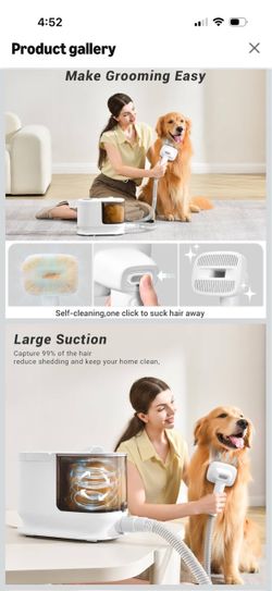 Dog grooming vacuum kit