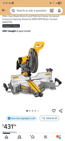 Dewalt Portable Folding Saw And 12 Inch Double Bevel Sliding Compound Miter Saw