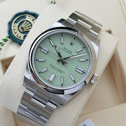 Brand New Rolex Oyster Perpetual 41 w/ Pistachio Dial