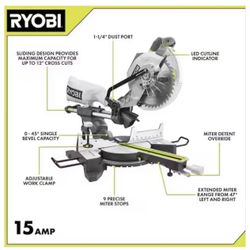 Ryobi 10 inch sliding outlet miter saw