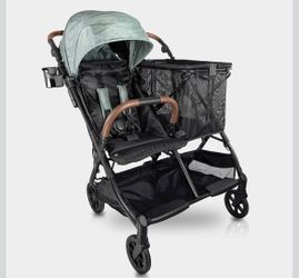 Strolee Baby+ v2 Multi Use Baby & Toddler Stroller & Removable Personal Shopping Bag Lightweight Alternative for Wagon Strollers -Near Flat Recline, X