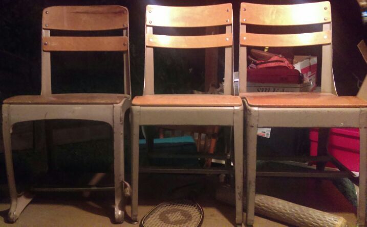 Vintage school chairs
