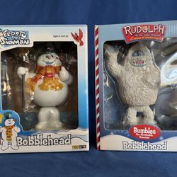 BOBBLEHEADS: Rudolph The Red Nose Reindeer: FROSTY The SNOWMAN, BUMBLES, NEW, 2001-2002