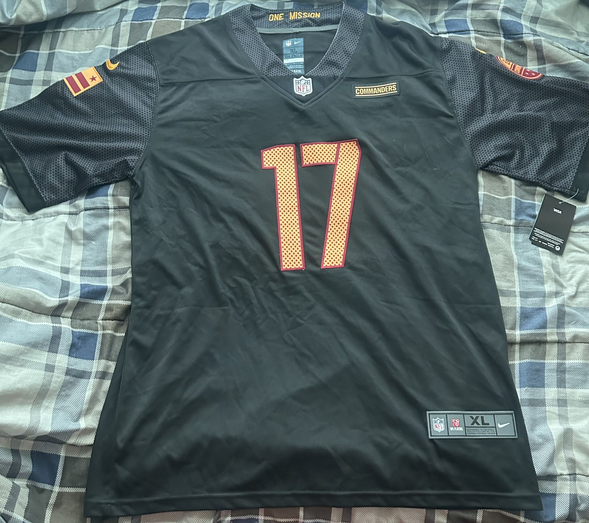 Terry Mclaurin Commanders Black Jersey Sz XL